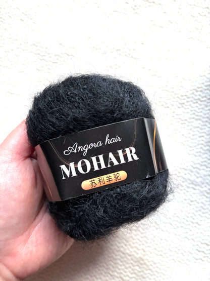 6 balls x 25g Mohair Alpaca yarn : Mohair + Alpaca + Acrylic : colour 17