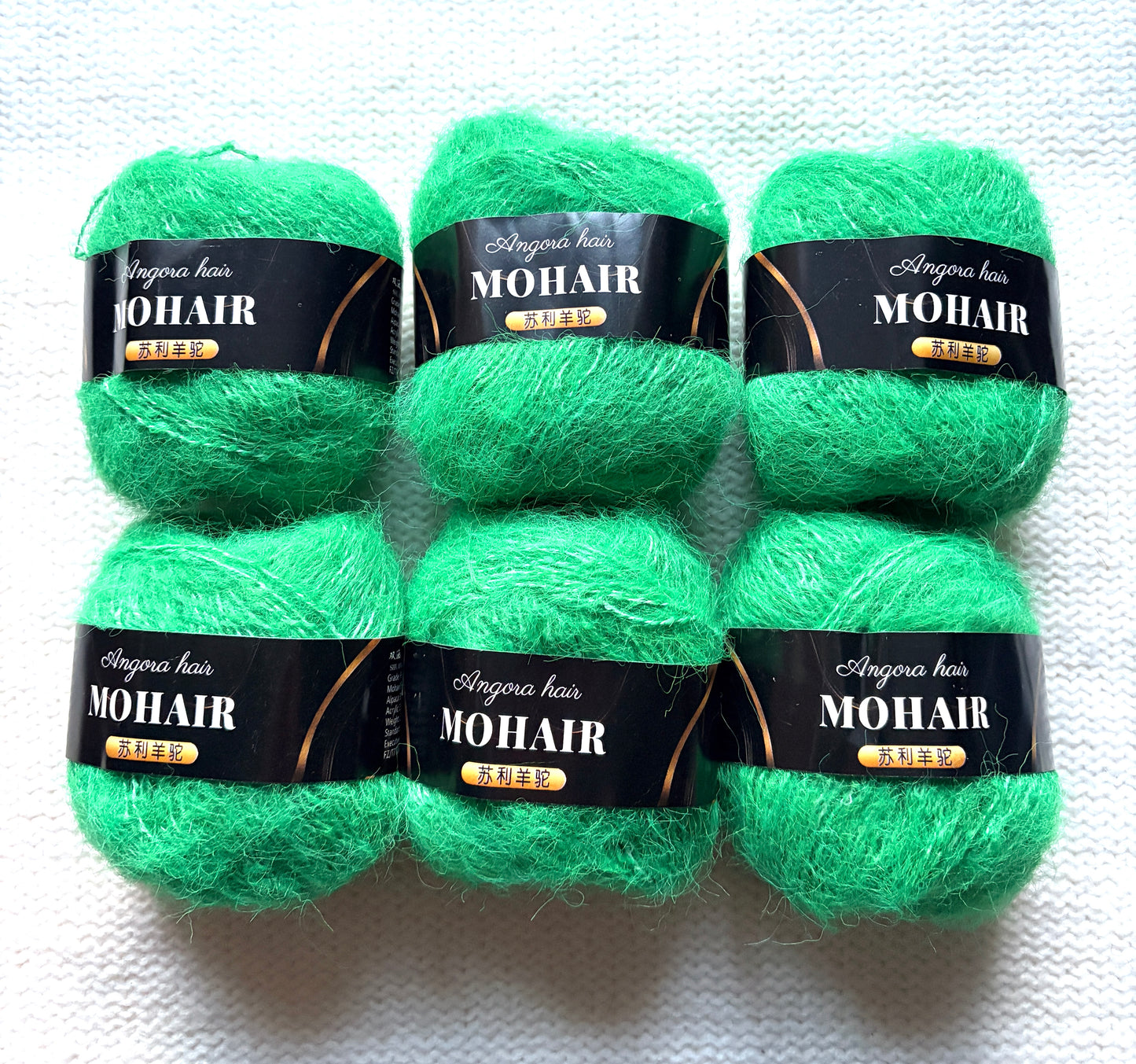 6 balls x 25g Mohair Alpaca yarn : Mohair + Alpaca + Acrylic : colour 25