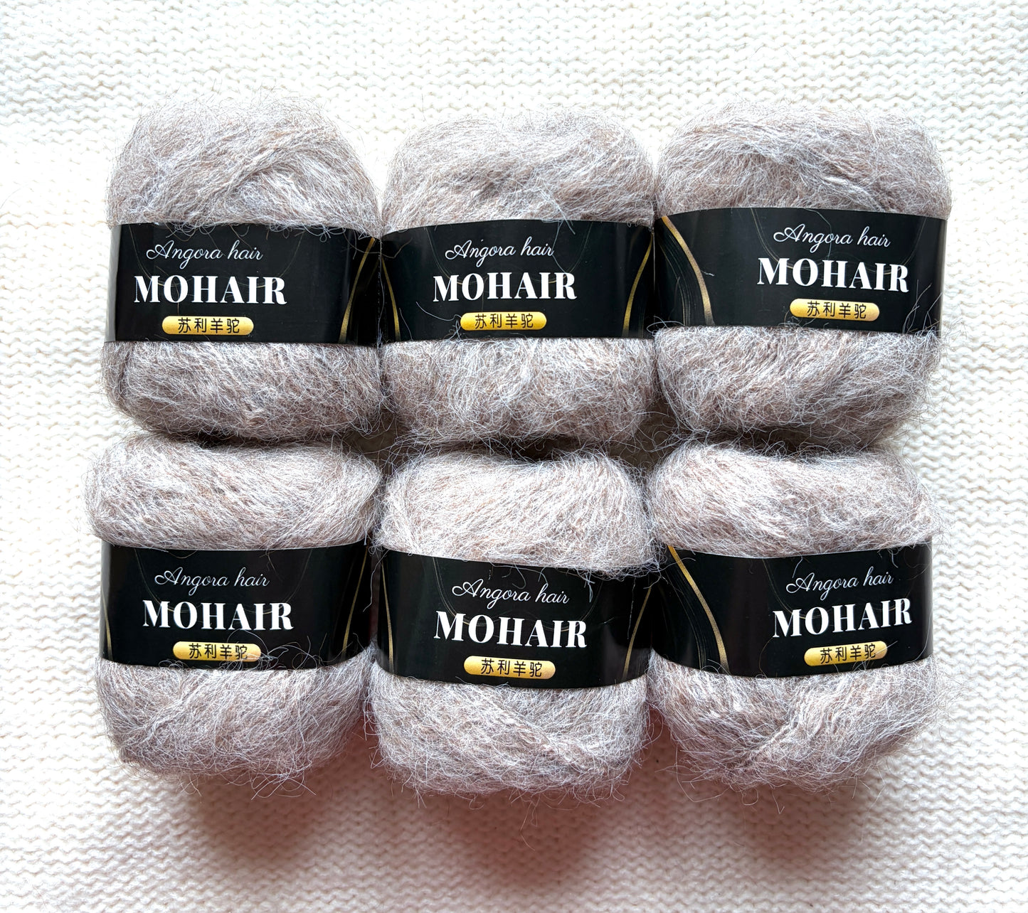6 balls x 25g Mohair Alpaca yarn : Mohair + Alpaca + Acrylic : colour 21