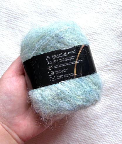 6 balls x 25g Mohair Alpaca yarn : Mohair + Alpaca + Acrylic : colour 11
