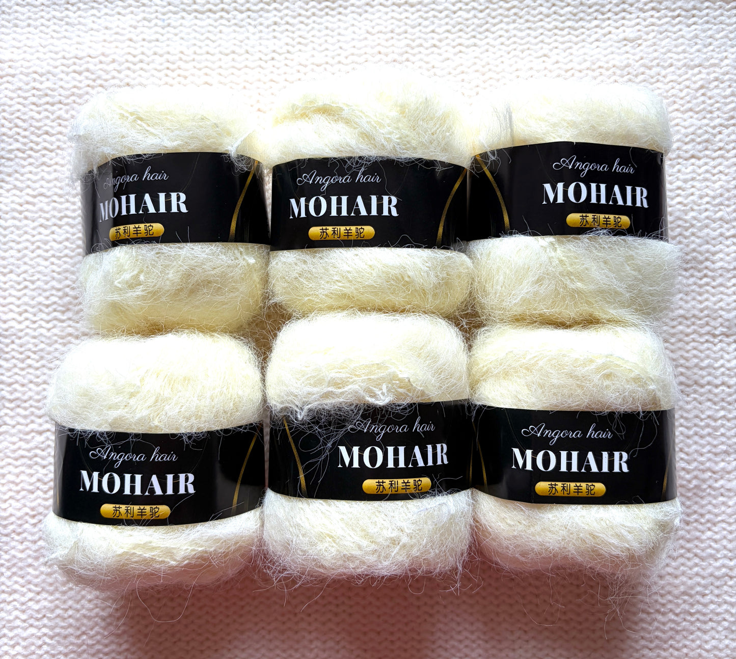 6 balls x 25g Mohair Alpaca yarn : Mohair + Alpaca + Acrylic : colour 19