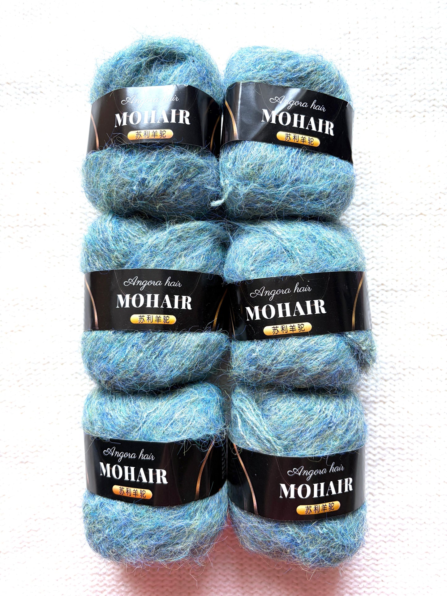 6 balls x 25g Mohair Alpaca yarn : Mohair + Alpaca + Acrylic : colour 12