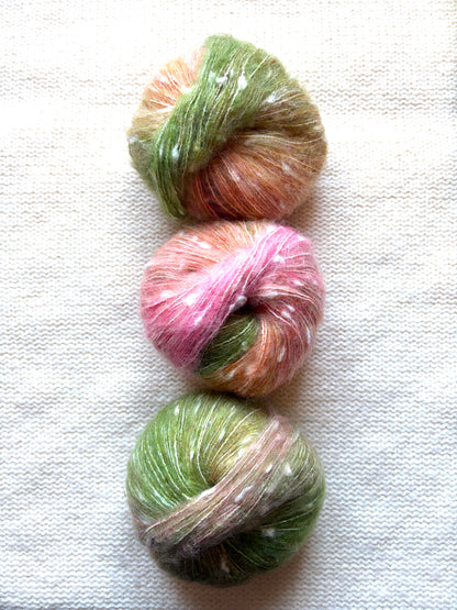 3 balls x 50g Mohair yarn : Gradient  Multicolour : 06