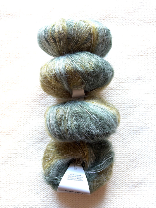 4 balls x 25g Cashmere Mohair yarn : Mohair + Wool + Cashmere + Nylon : Colour 25