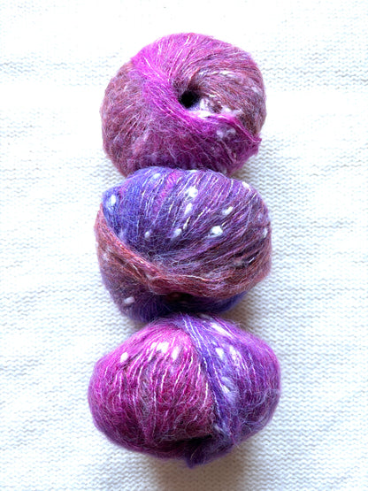 3 balls x 50g Mohair yarn : Gradient  Multicolour : 10