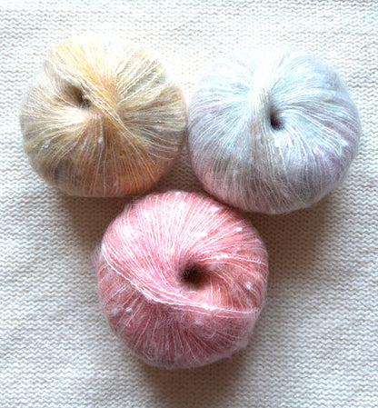 3 balls x 50g Mohair yarn : Gradient  Multicolour : 03