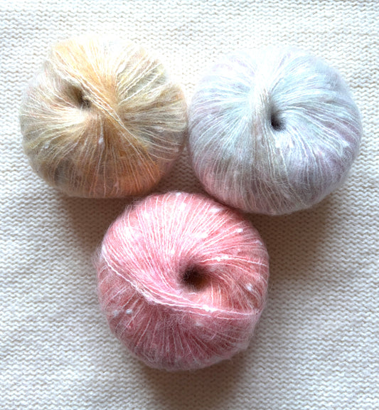 3 balls x 50g Mohair yarn : Gradient  Multicolour : 03