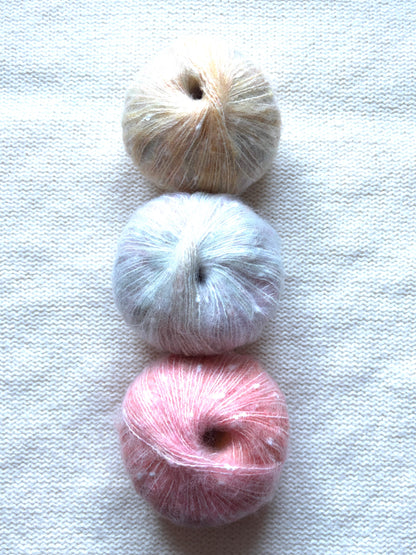 3 balls x 50g Mohair yarn : Gradient  Multicolour : 03