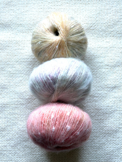 3 balls x 50g Mohair yarn : Gradient  Multicolour : 03