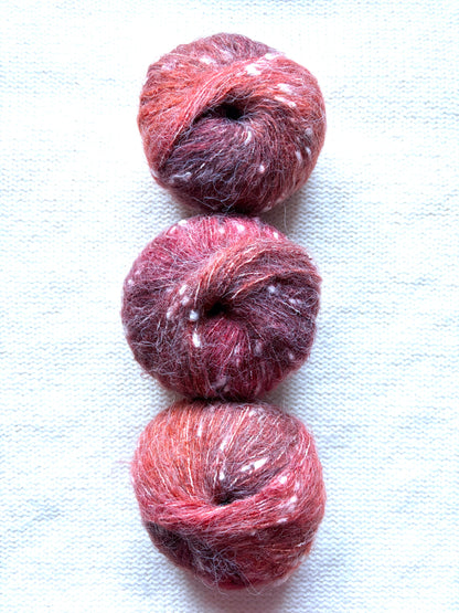 3 balls x 50g Mohair yarn : Gradient  Multicolour : 17