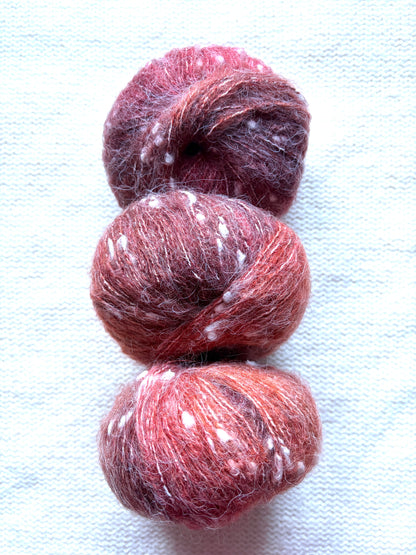 3 balls x 50g Mohair yarn : Gradient  Multicolour : 17