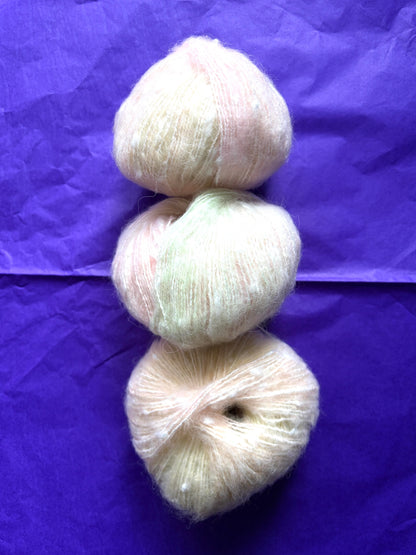 3 balls x 50g Mohair yarn : Gradient  Multicolour : 12
