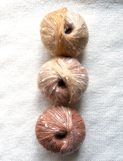3 balls x 50g Mohair yarn : Gradient  Multicolour : 08
