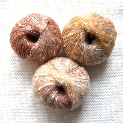 3 balls x 50g Mohair yarn : Gradient  Multicolour : 08