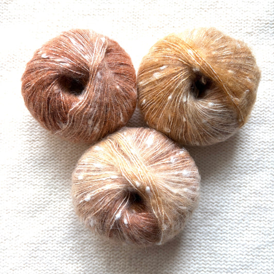 3 balls x 50g Mohair yarn : Gradient  Multicolour : 08