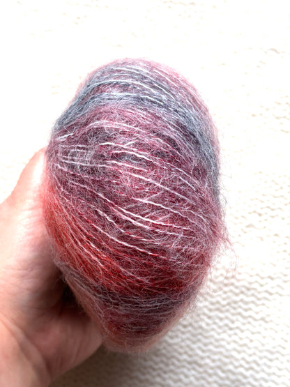 4 balls x 25g Cashmere Mohair yarn : Mohair + Wool + Cashmere + Nylon : Colour 04