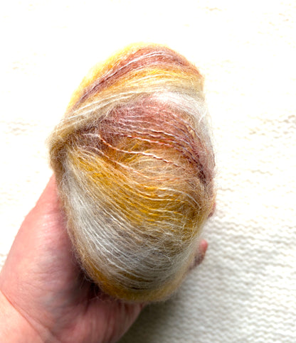 4 balls x 25g Cashmere Mohair yarn : Mohair + Wool + Cashmere + Nylon : Colour 25