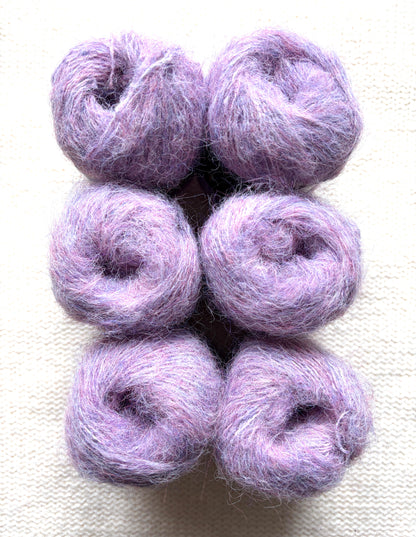 6 balls x 25g Mohair Alpaca yarn : Mohair + Alpaca + Acrylic : colour 03