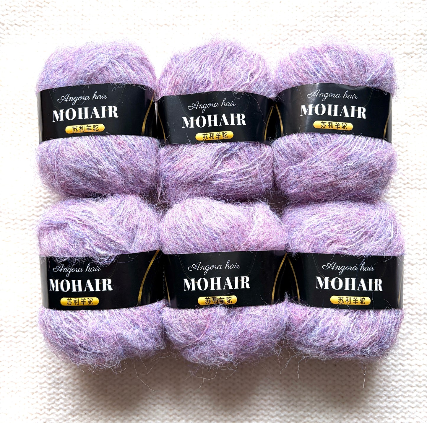 6 balls x 25g Mohair Alpaca yarn : Mohair + Alpaca + Acrylic : colour 03