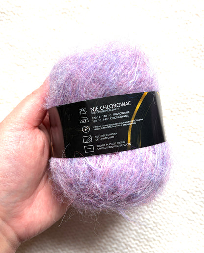 6 balls x 25g Mohair Alpaca yarn : Mohair + Alpaca + Acrylic : colour 03