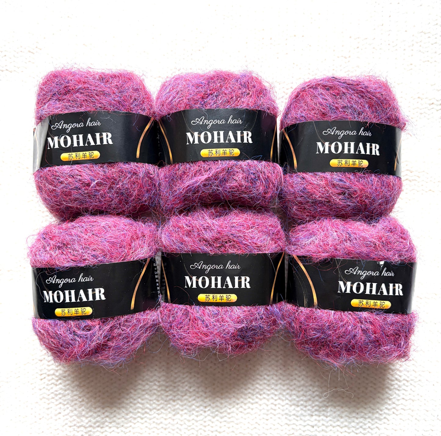 6 balls x 25g Mohair Alpaca yarn : Mohair + Alpaca + Acrylic : colour 04