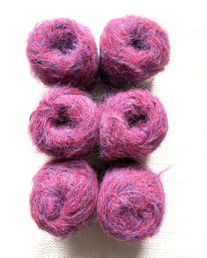 6 balls x 25g Mohair Alpaca yarn : Mohair + Alpaca + Acrylic : colour 04