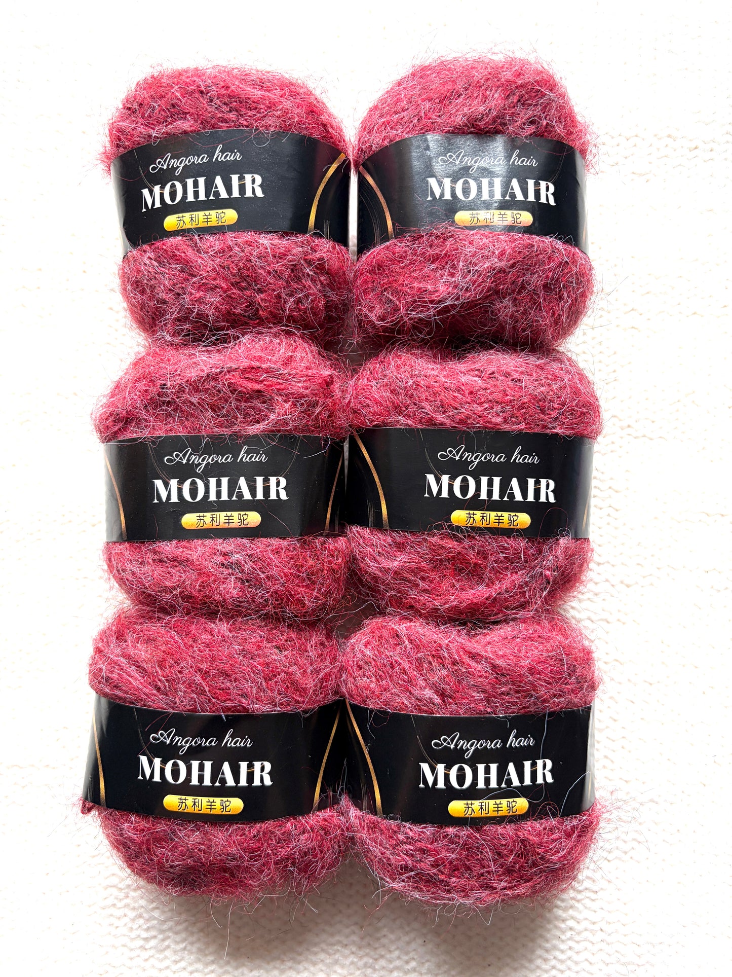 6 balls x 25g Mohair Alpaca yarn : Mohair + Alpaca + Acrylic : colour 05