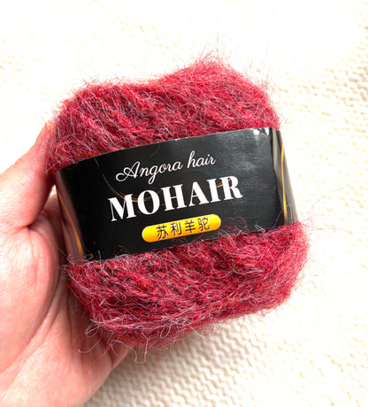 6 balls x 25g Mohair Alpaca yarn : Mohair + Alpaca + Acrylic : colour 05