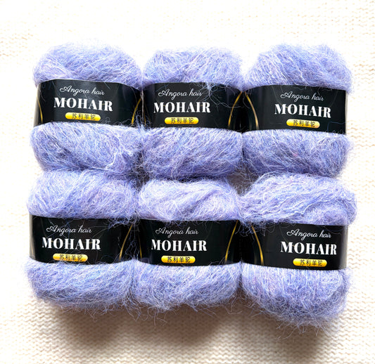 6 balls x 25g Mohair Alpaca yarn : Mohair + Alpaca + Acrylic : colour 07