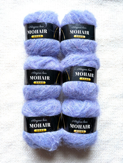 6 balls x 25g Mohair Alpaca yarn : Mohair + Alpaca + Acrylic : colour 07