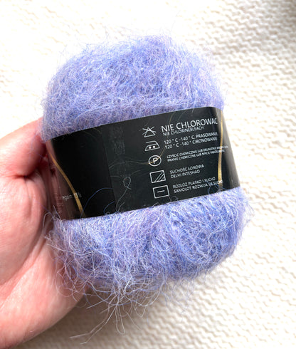 6 balls x 25g Mohair Alpaca yarn : Mohair + Alpaca + Acrylic : colour 07