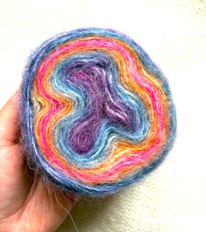 2 cakes x 50g Gradient Wool Blend Yarn : Colour 01 Vibrant