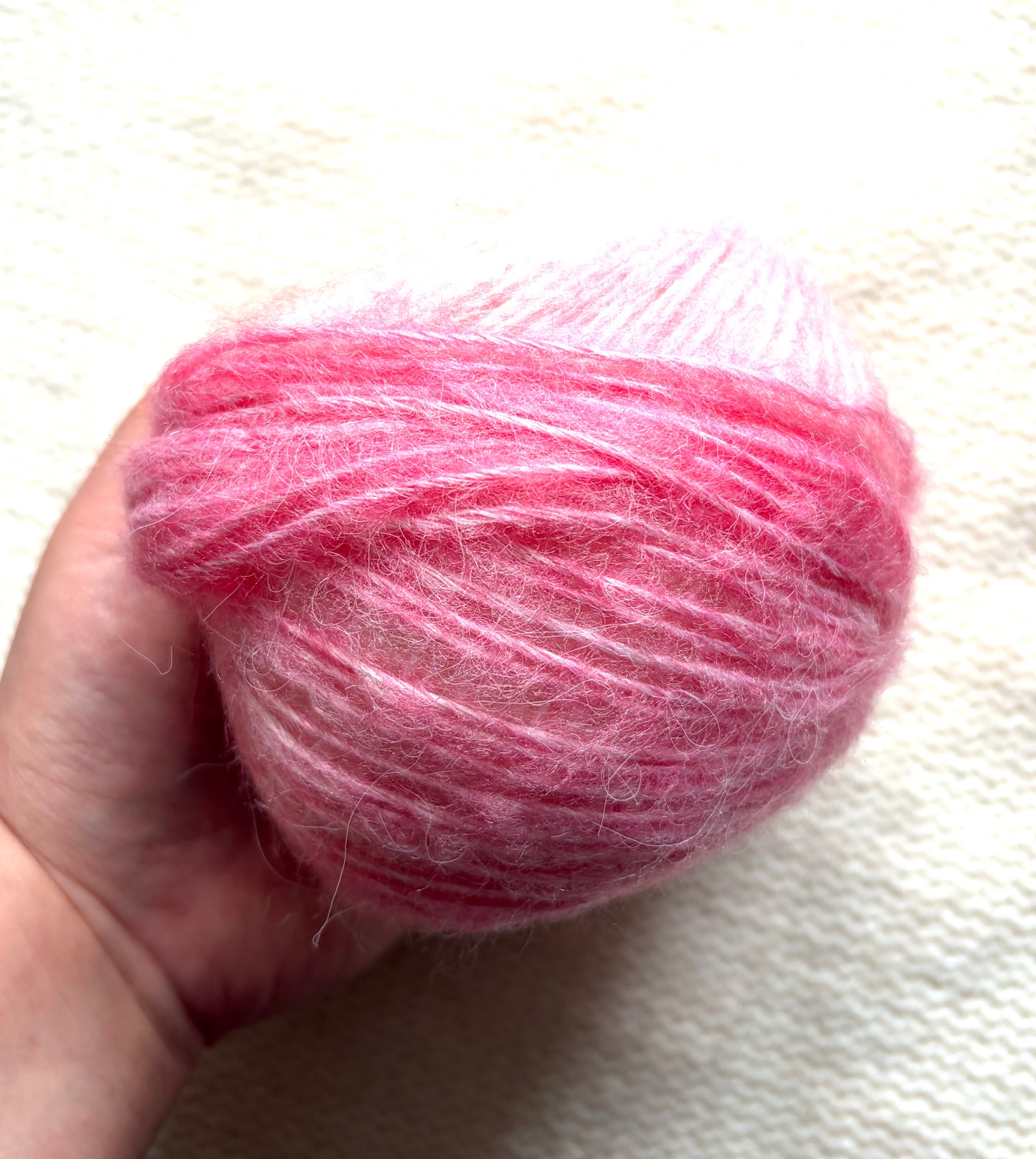 2 cakes x 50g Gradient Wool Blend Yarn : Colour 03 Pink and Yellow