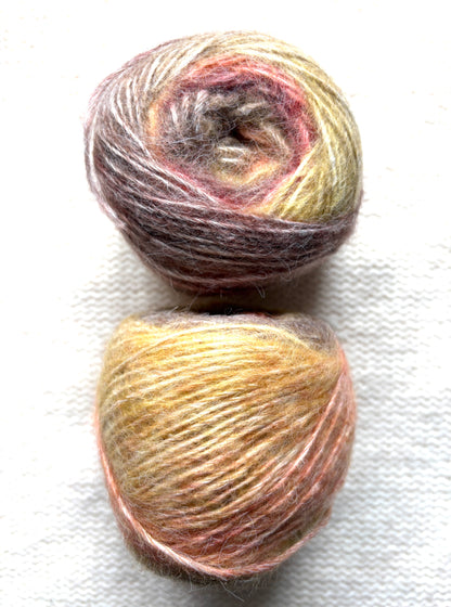 2 cakes x 50g Gradient Wool Blend Yarn : Colour 04 Authum
