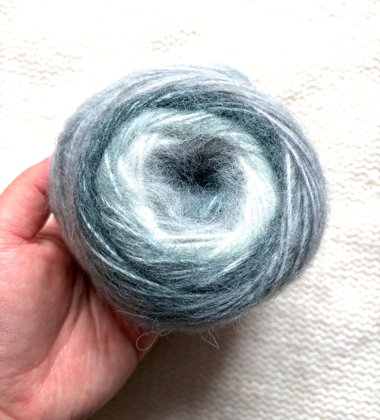 2 cakes x 50g Gradient Wool Blend Yarn : Colour 06 Grey