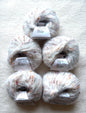 5 balls x 25g Mohair Wool yarn : Mohair + Wool + Acrylic + Polyester : 01 White