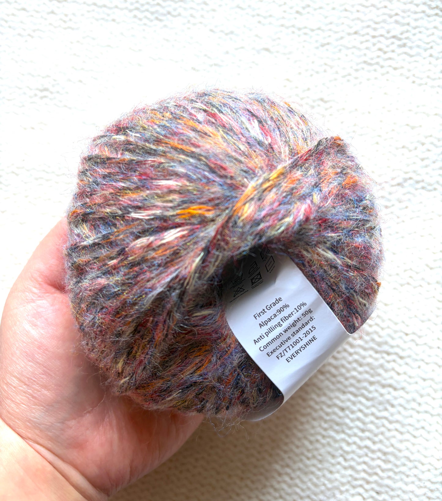 3 balls x 50g Alpaca yarn : 90% Alpaca + 10% Anti Pilling Fiber : Colour 03