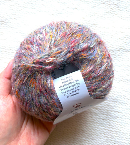3 balls x 50g Alpaca yarn : 90% Alpaca + 10% Anti Pilling Fiber : Colour 03