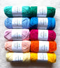 10 balls x 50g Hobbii : Rainbow Cotton Yarn 8/4 Pack 12 : 100% Cotton