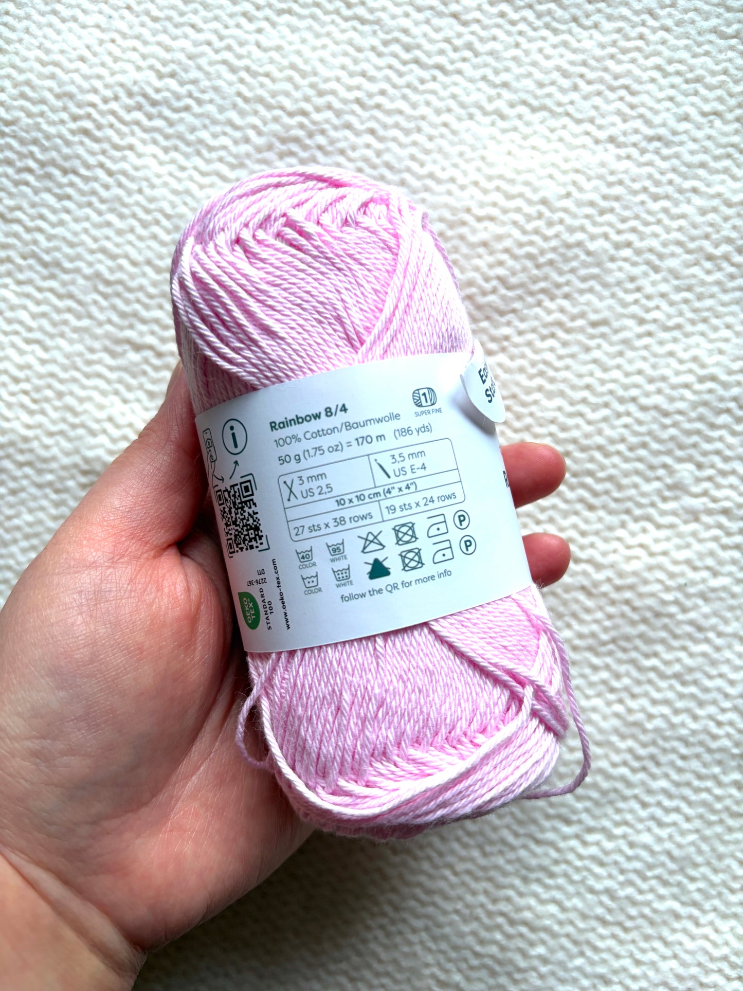 5 balls x 50g Hobbii : Rainbow Cotton Yarn 8/4 Color Pack 12A : 100% Cotton