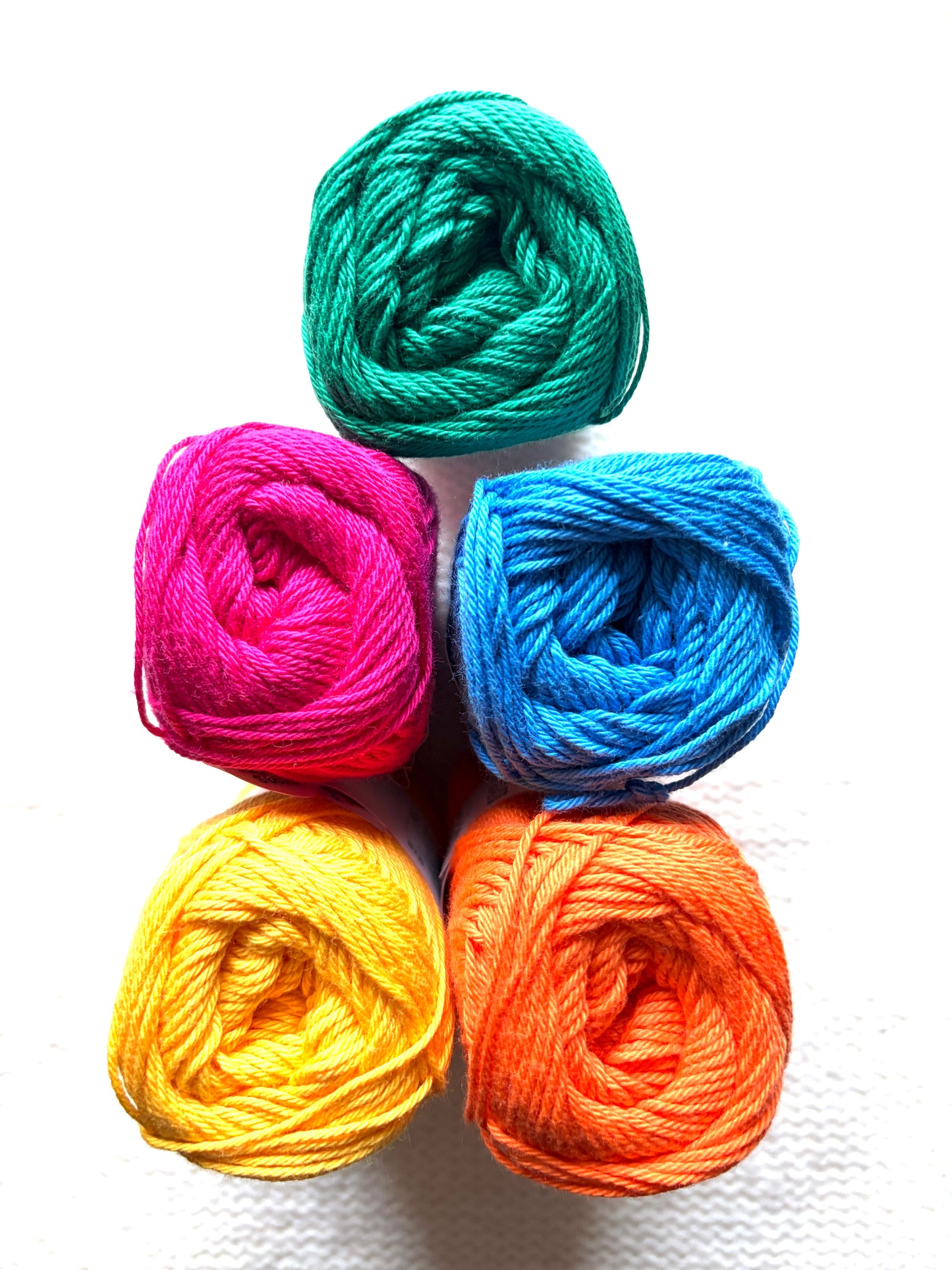 10 balls x 50g Hobbii : Rainbow Cotton Yarn 8/4 Pack 12 : 100% Cotton