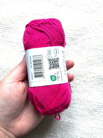 10 balls x 50g Hobbii : Rainbow Cotton Yarn 8/4 Pack 12 : 100% Cotton