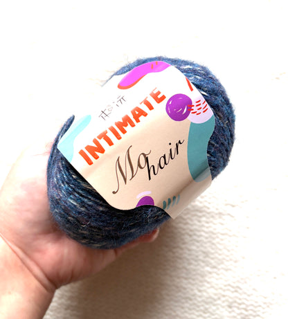 3 balls x 50g Wool Blend Spray Yarn : Wool + Acrylic + Nylon : 08 Navy