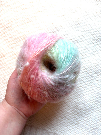 3 balls x 50g Mohair yarn : Gradient  Multicolour : 14