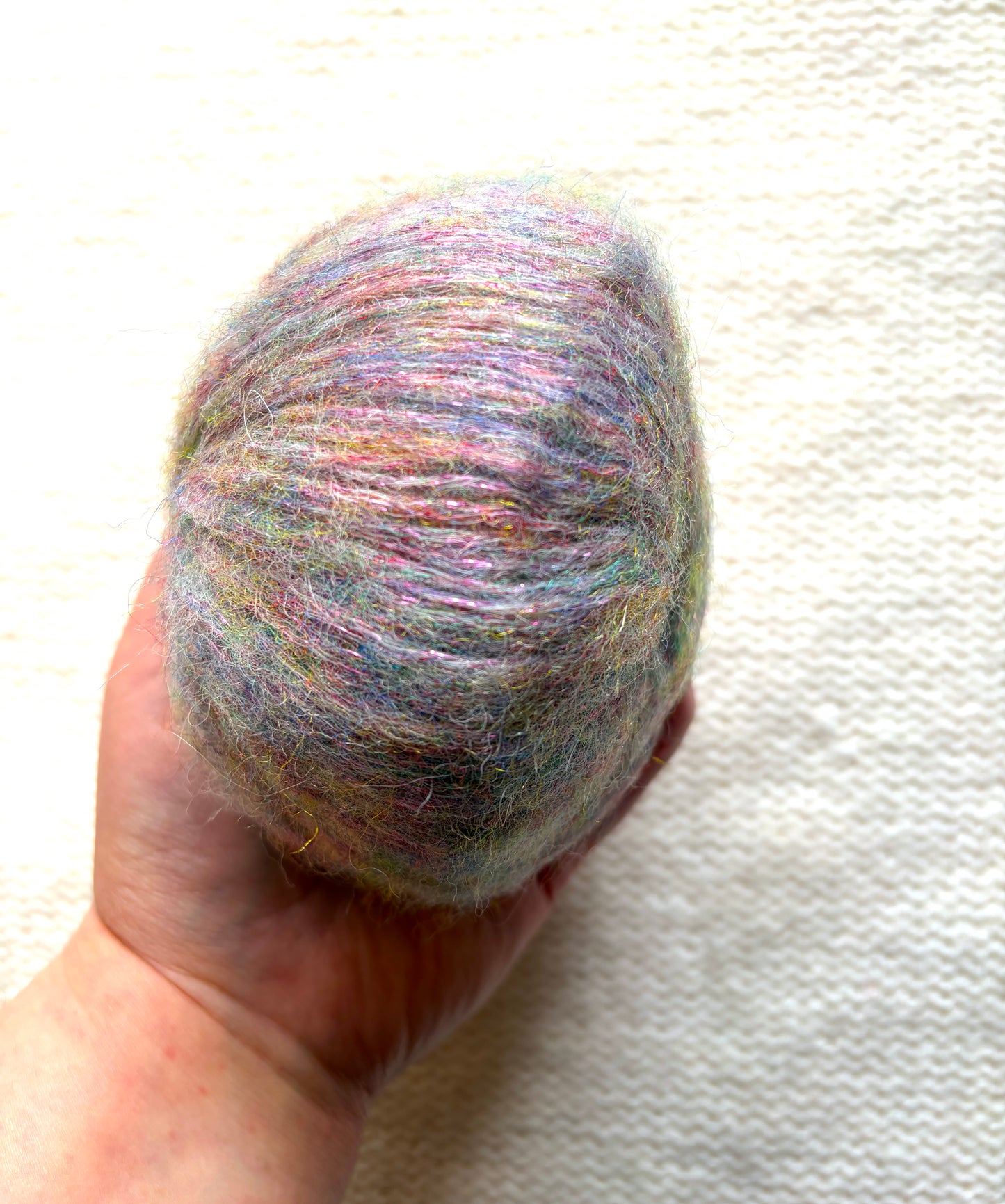 3 balls x 25g Glitter Mohair yarn : Mohair + Wool + Rayon : 19 Monet's Palette