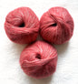 3 balls x 25g Glitter Mohair yarn : Mohair + Wool + Rayon : 04 Crimson
