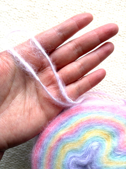 1 cake x 100g Ombre Mohair Blend Yarn : 01 Pastel