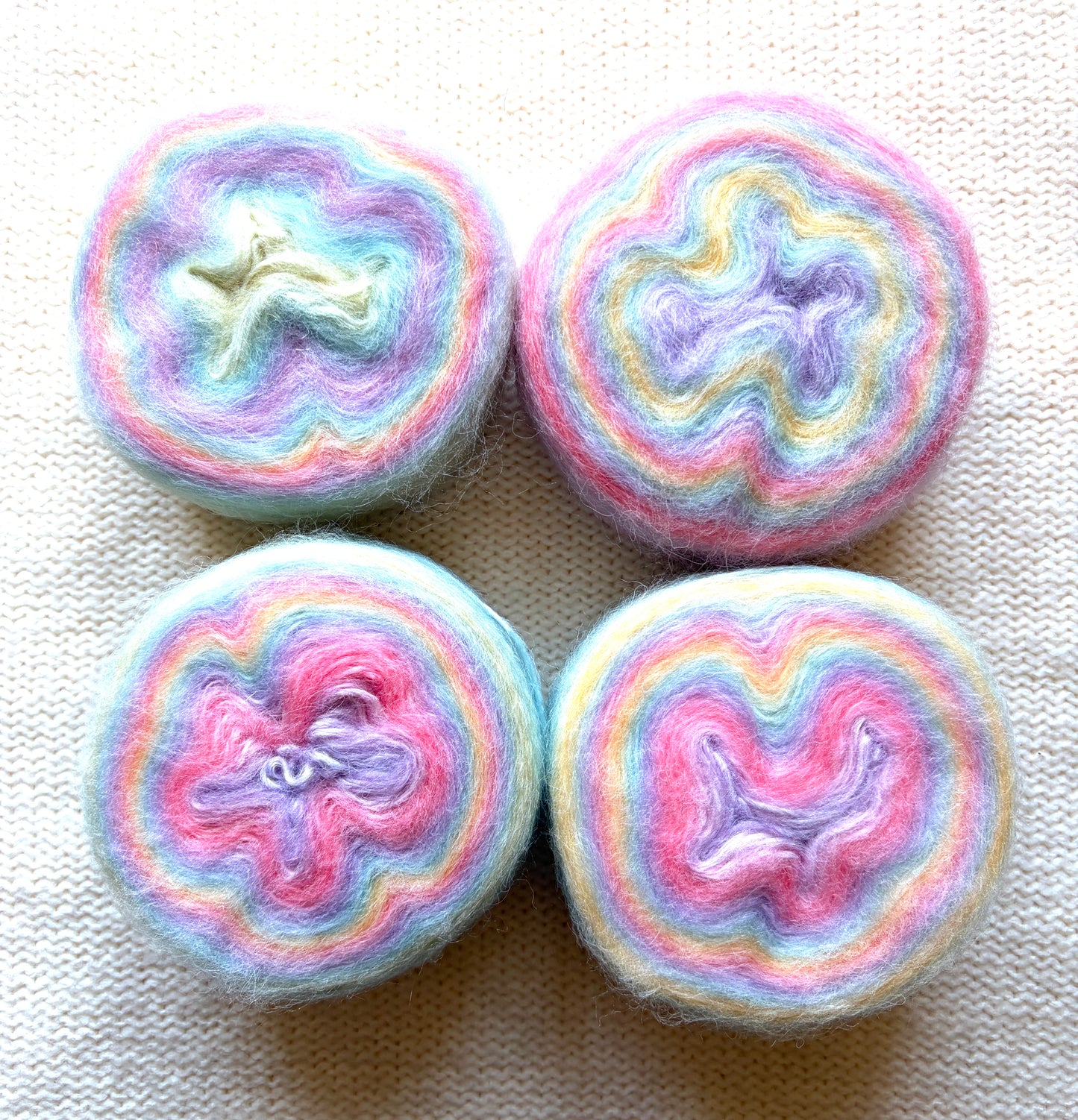 1 cake x 100g Ombre Mohair Blend Yarn : 01 Pastel