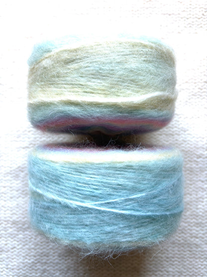 1 cake x 100g Ombre Mohair Blend Yarn : 01 Pastel