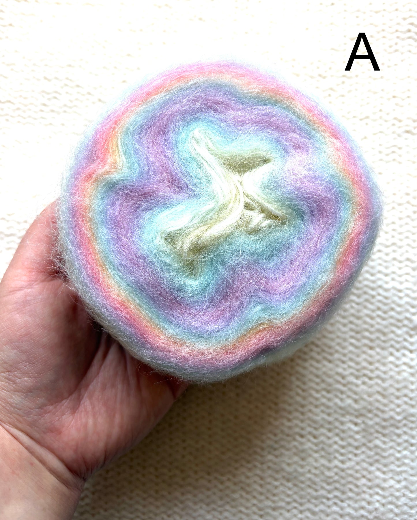 1 cake x 100g Ombre Mohair Blend Yarn : 01 Pastel